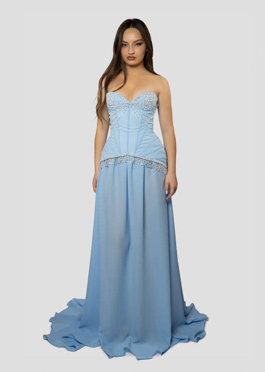 BLUE CORSET DRESS
