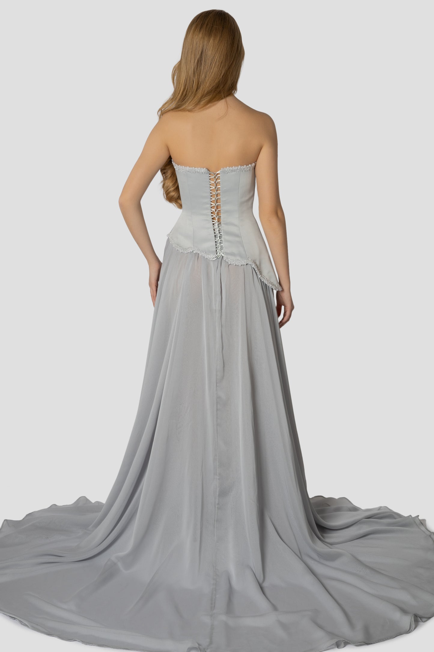 ASYMMETRICAL GRAY CORSET DRESS3