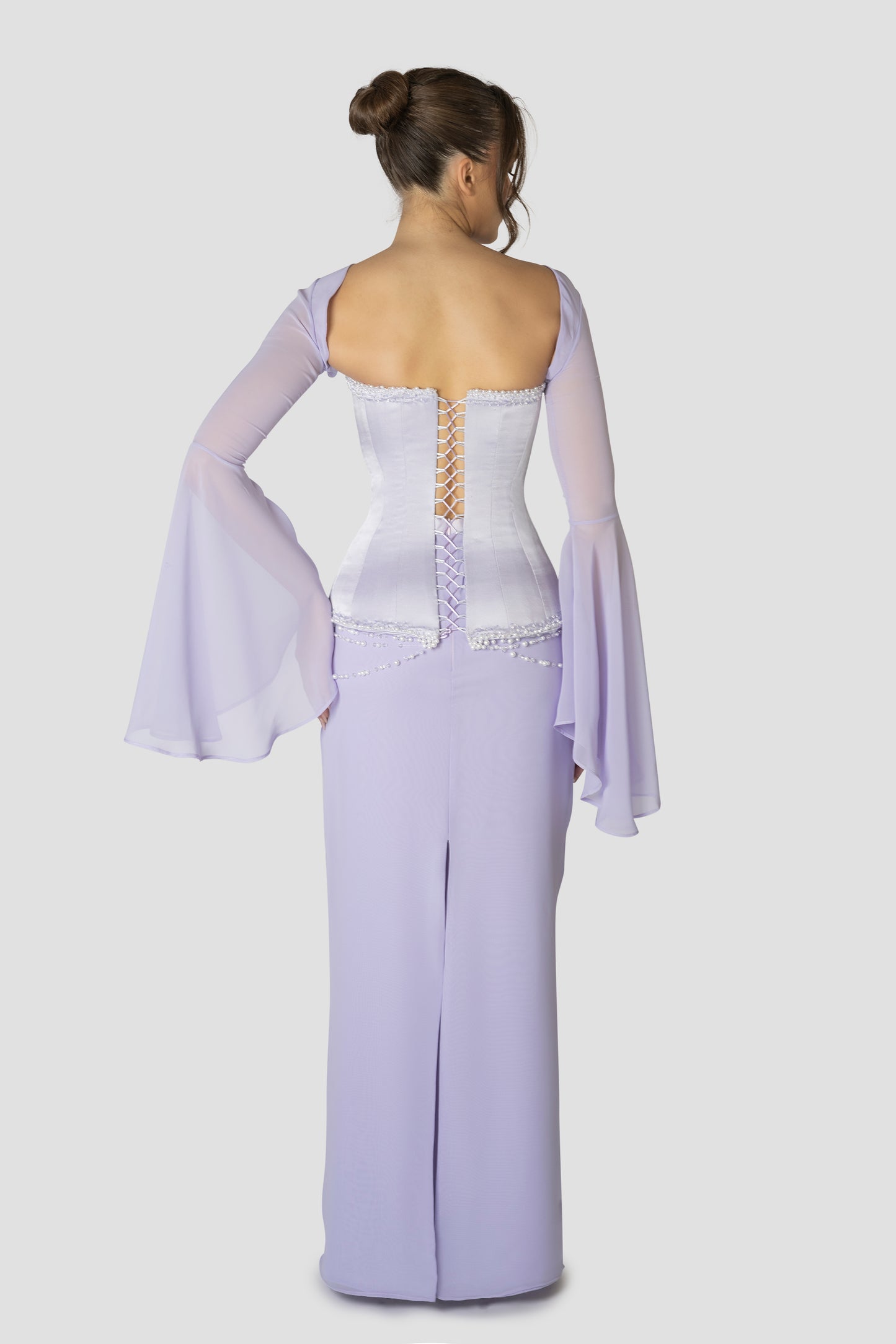 LAVENDER CHIFFON DRESS