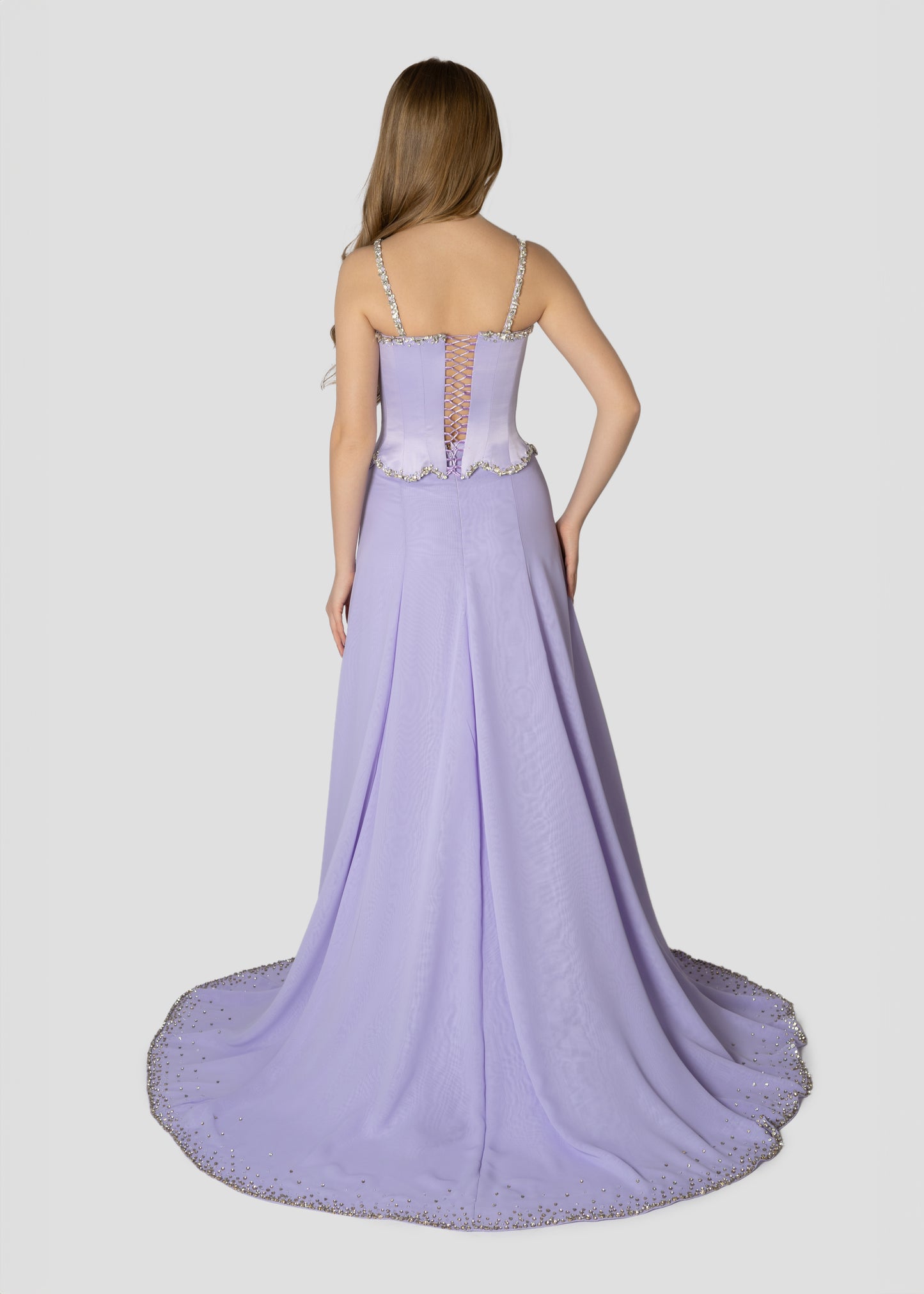 PURPLE  EMBROIDERED DRESS