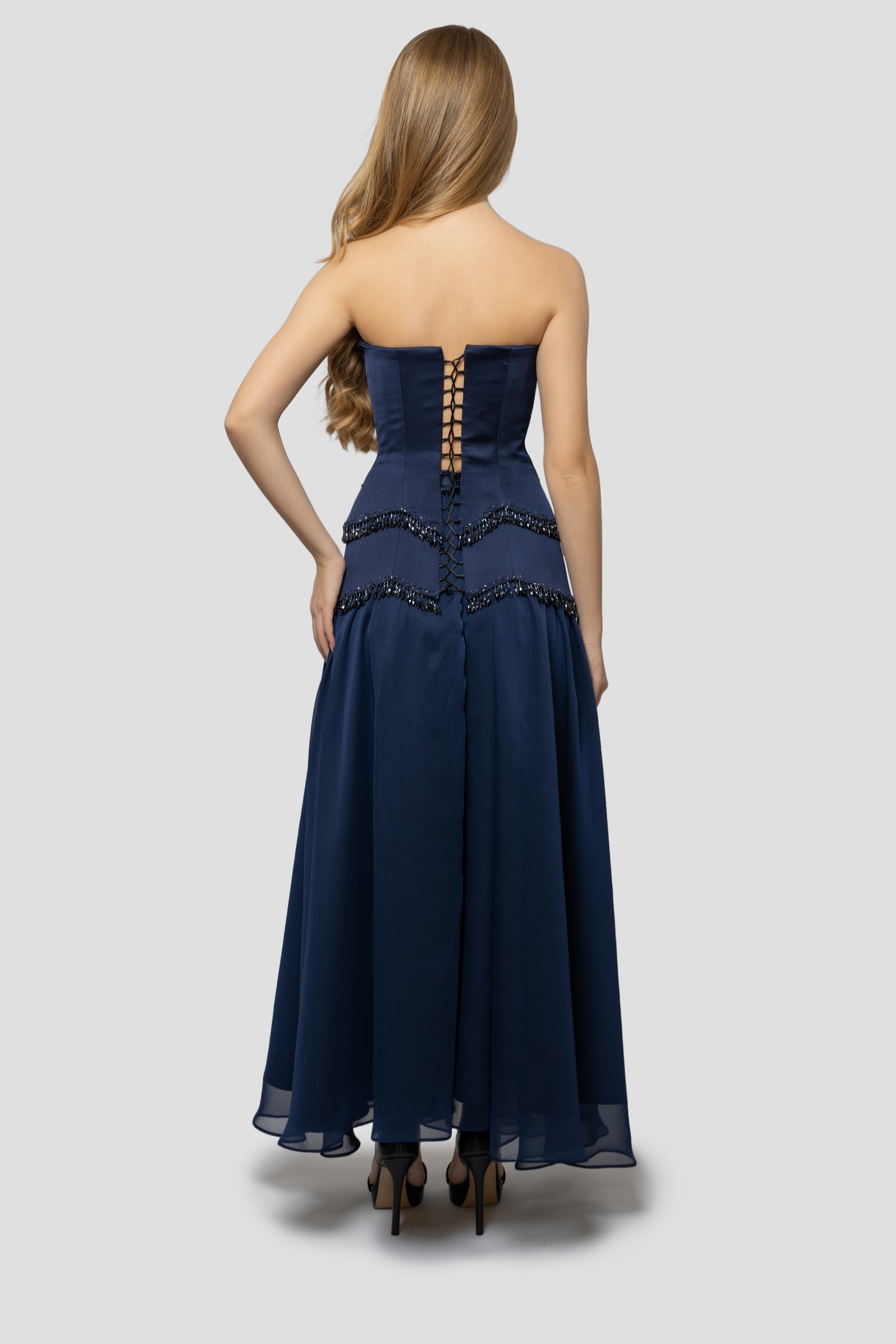 DARK BLUE MIDI DRESS