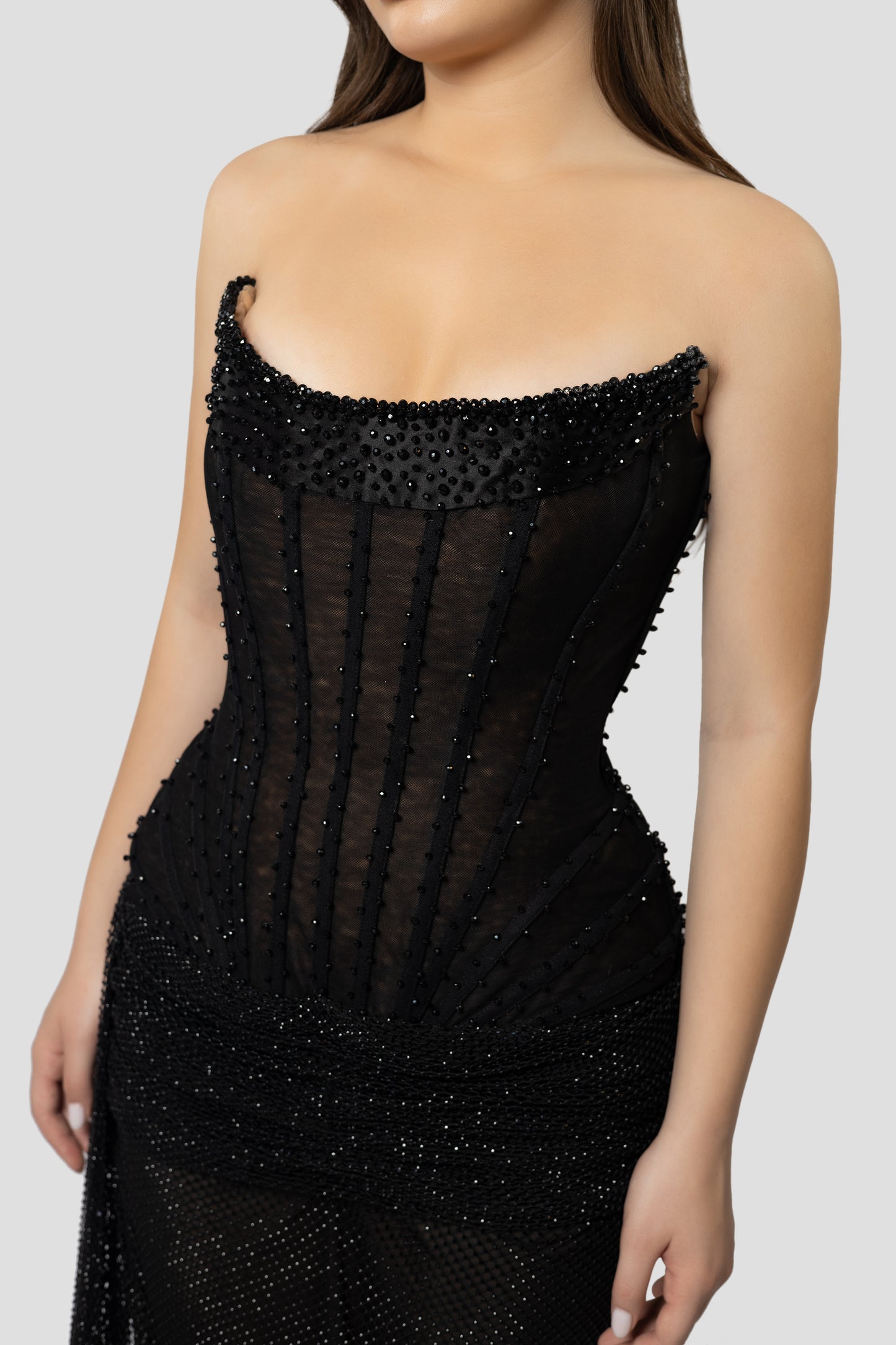 BLACK CORSET DRESS