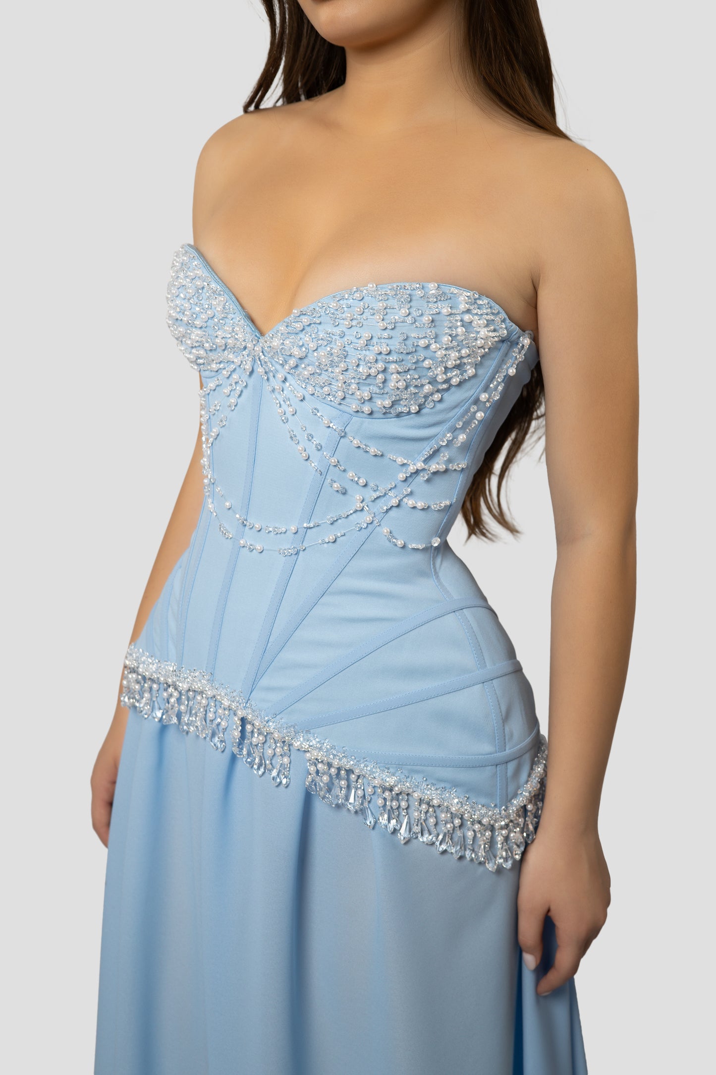 BLUE CORSET DRESS
