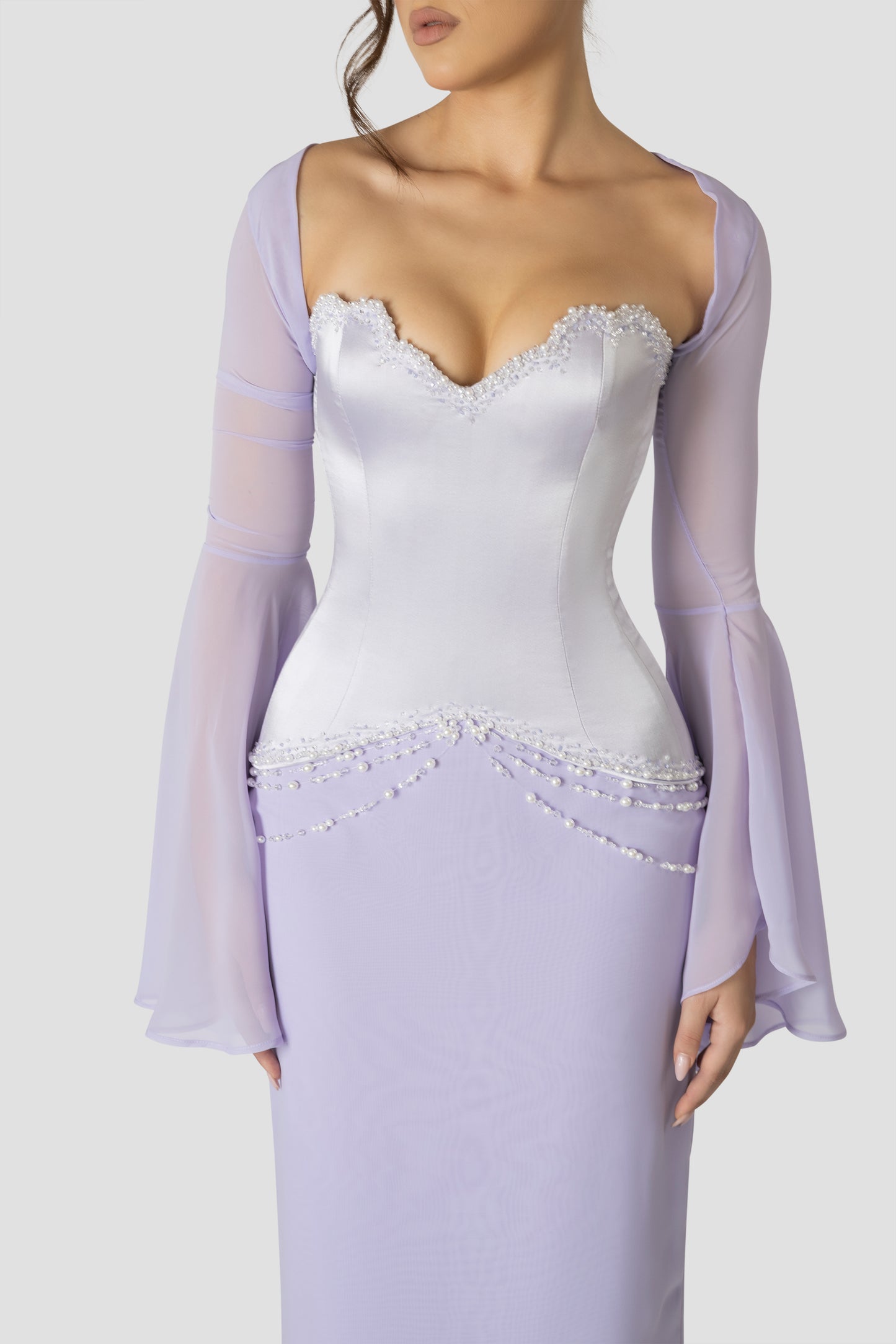 LAVENDER CHIFFON DRESS