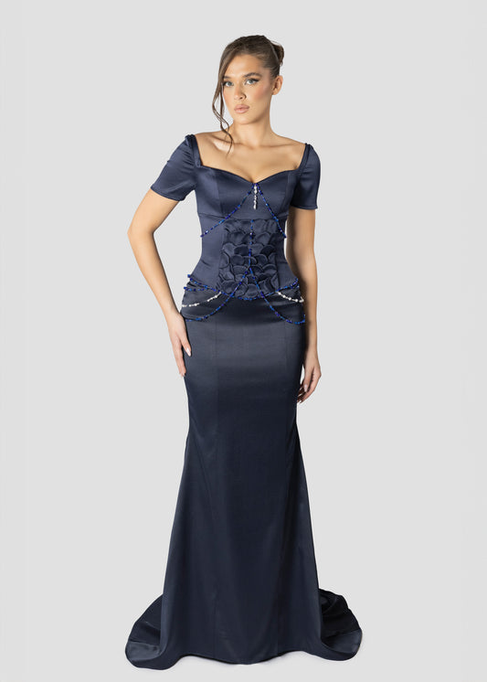 DARK BLUE MERMAID DRESS